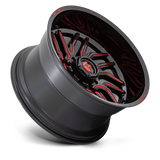 Fuel Off-Road Hurricane D808 Wheels - Gloss Black Milled with Red Tint