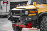 Hamer King Series Plus bull bar on Toyota FJ Cruiser, front-on view showing triple loop