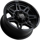 King Summit Satin Black alloy wheel rear angle view