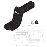TAG Tow Ball Mount for Toyota Landcruiser (08/2007 - on)