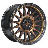 Loaded Creb 1675 4x4 wheel in Bronze Tint with Black Lip