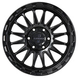 Loaded Creb Satin Black 4x4 wheel face view