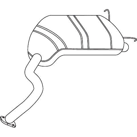 Unbranded Mufflers Bolt On for Hyundai Terracan (12/2001 - 01/2007)