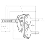 CURT Rebellion XD ShockDrop Ball Mount (Base Only)