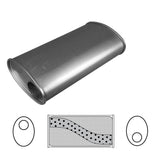 10" x 4" Oval, 14" Long, 2 1/2" Offset/Offset, Megaflow (No Spigots)
