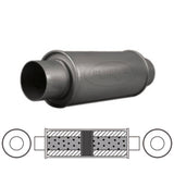 5" Round, 12" Long, 2 1/2" Centre/Centre, Glass Packed - Chambered
