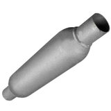 4" Round, 12" Long, 3", C/C, Spiral Louvered With Spigots, Mild