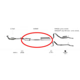 Redback Muffler for Ford Fairmont (01/1988 - 01/2002), Falcon (03/1988 - 09/2002)