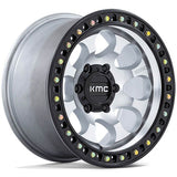 KMC Riot KM550 alloy wheel in machined face with black lip finish