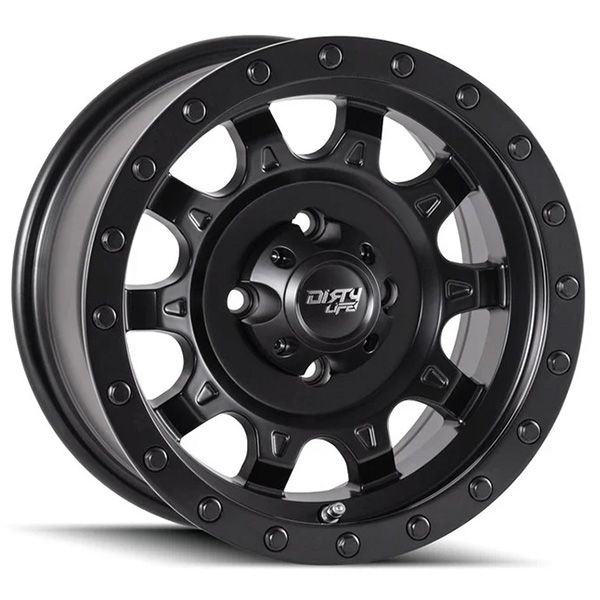 Dirty Life Roadkill 9301 Matte Black With Simulated Beadlock Wheels