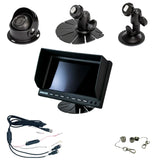 Safety Dave 7" Dash Quad AHD Monitor & Black Camera,Cable,Mounts & Powerloom - Brixton 4x4 - Buy Online Now!