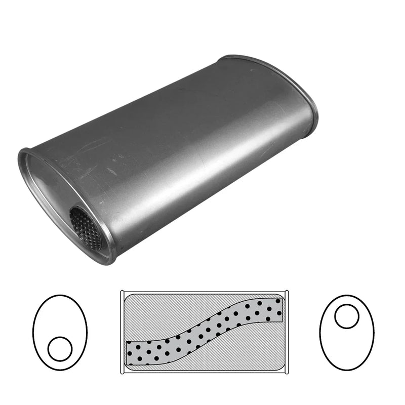 8" x 4" Oval, 16" Long, 2", O/O, No Spigots, Mega Power, Mild - Brixton 4x4 - Buy Online Now!