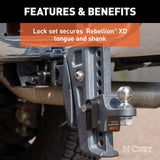 CURT Rebellion XD Tongue And Hitch Lock Set - Brixton 4x4 - Buy Online Now!