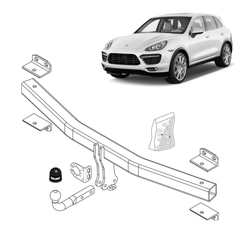 Brink Towbar for Porsche Cayenne (06/2010 - 07/2017), Volkswagen Touareg (09/2003 - 11/2004), Porsche Cayenne (09/2002 - 09/2010)