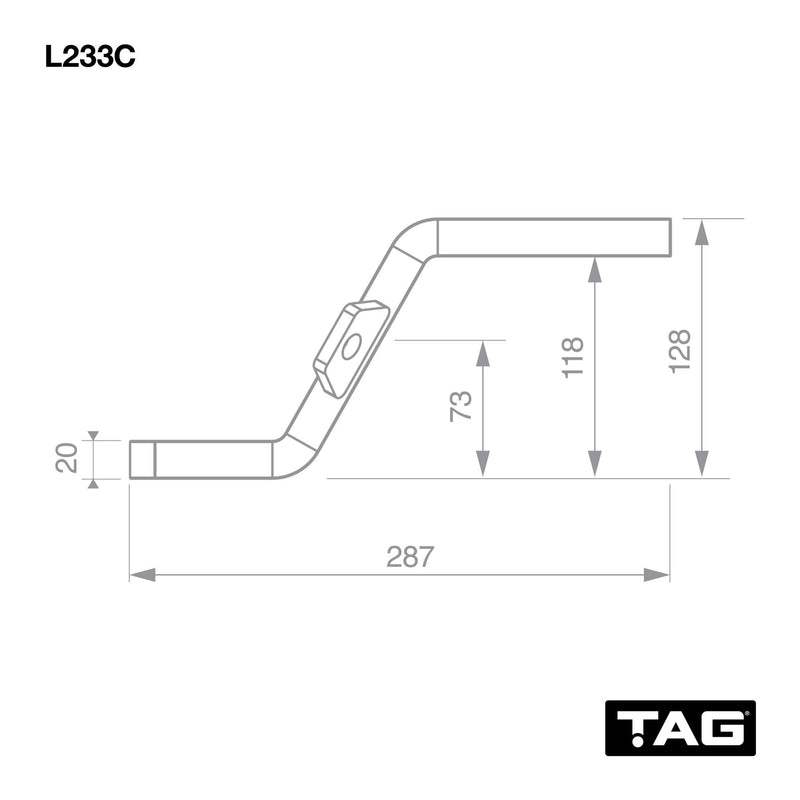 TAG Class 2 Tow Ball Mount tongue lugs hitch