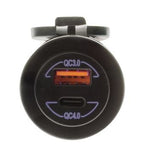 Dual Usb Socket Port 1: Qc3 - 18W, Port 2: Type C Qc4 36W