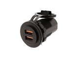 Dual Usb Socket Port A- 5V 2.4A Port - B- Qc3.0 3.6-12V 18W            Non Led