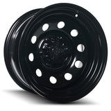 Dynamic Steel Round Hole Wheels In Satin Black 16 Inch