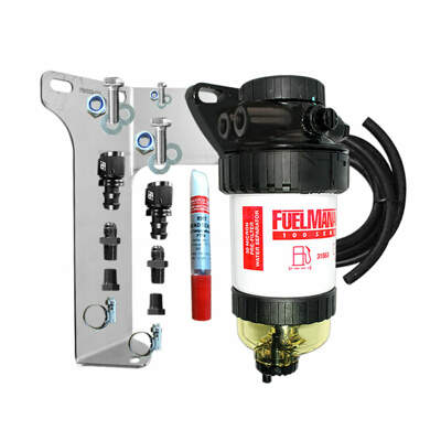 Fuel Manager Pre Filter Water Seperator Kit for Toyota Prado 2013+ 2.8L 150 Series KDJ150 KDJ155 1GD-FTV D DUAL Battery