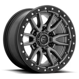 Fuel Rebel Wheels Matte Gunmetal with Black Bead Rim