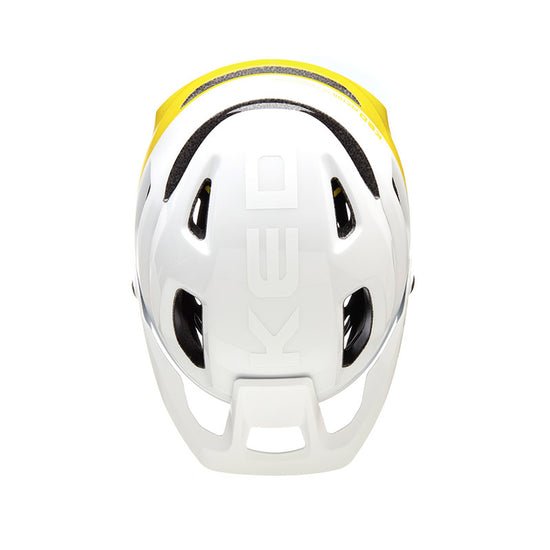 Mountain Bike Helmet - Adult - Yellow & White Colour