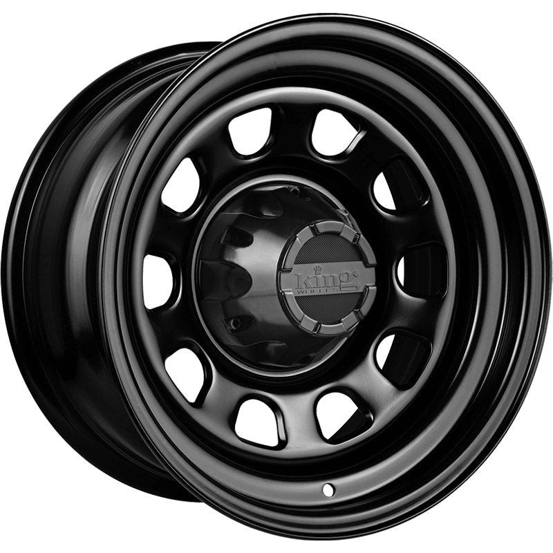 King D-Hole Wheels 17 Inch Black Steel Rims