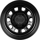 King D-Hole Wheels 17 Inch Black Steel Rims