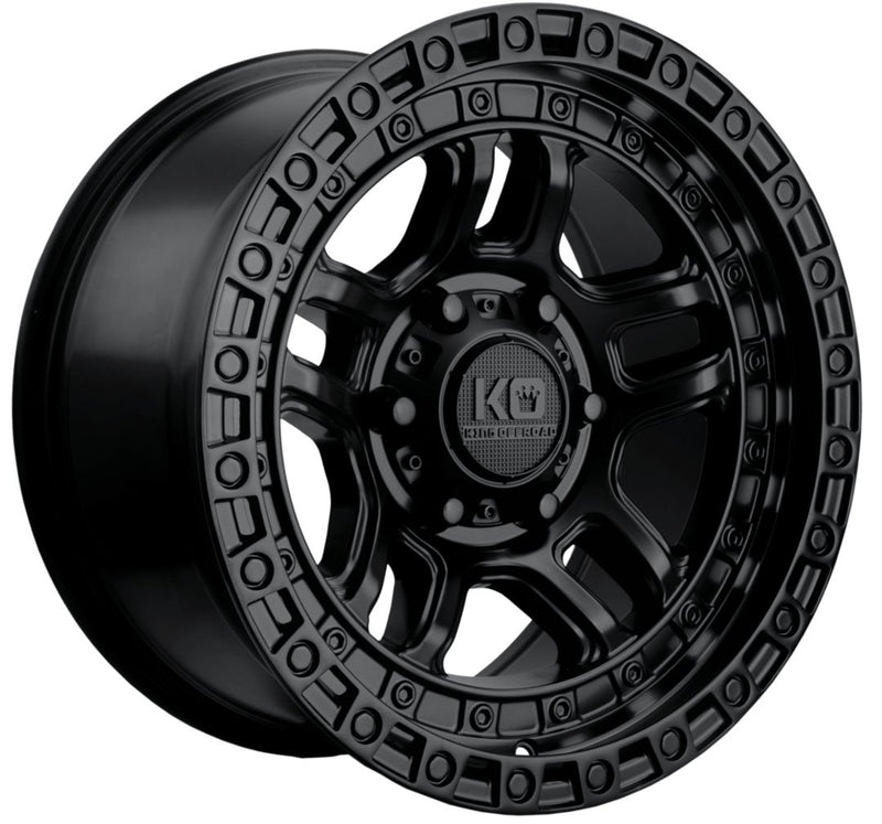 King OffRoad Wheels BARRETT Satin Black 18"x9"