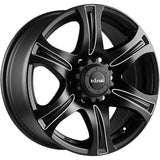 King Offroad Alloy Wheel Rebel Black Milled Satin Aftermarket Accessory