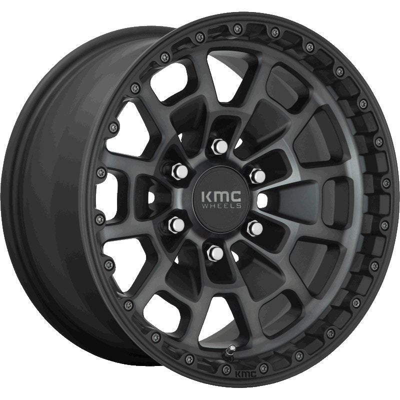 KMC Wheels KM718 SUMMIT Satin Black Gray Tint 17"x8.5"