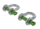 Pkt 2 D Shackle 6Mm Rated To - 500Kg Galvanised Drop Forged