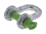 Pkt 2 D Shackle 8Mm Rated To - 750Kg Galvanised Drop Forged