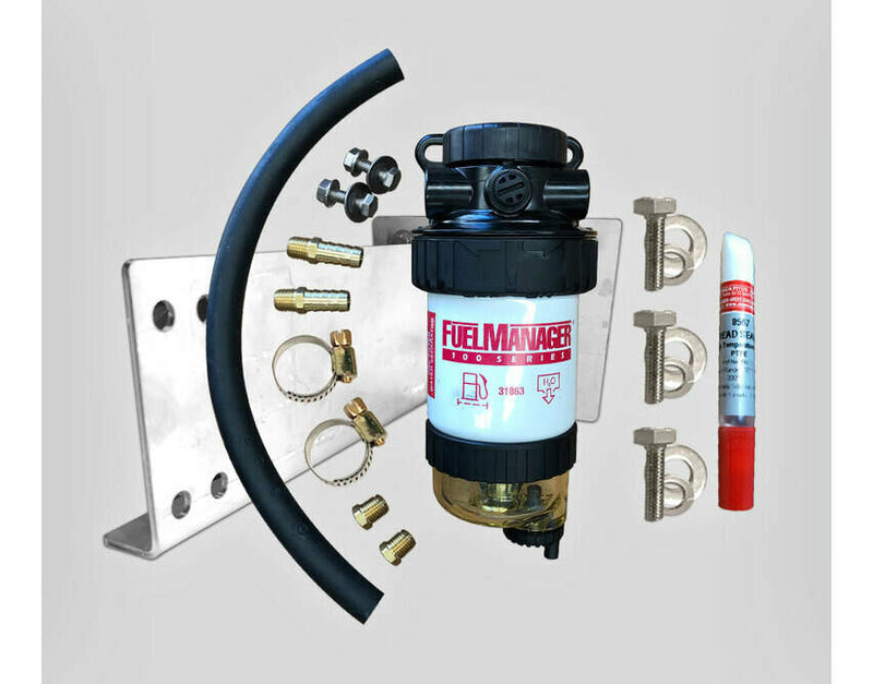 Fuel Manager Pre-Filter Water Separator Kit OS-12-FM to suit Toyota Hilux N80 &amp; Fortuner N80 Diesel 2.4L 2.8L 2015+