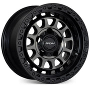 ROH Assault Wheels Matte Black with Graphite Face Black Bolts