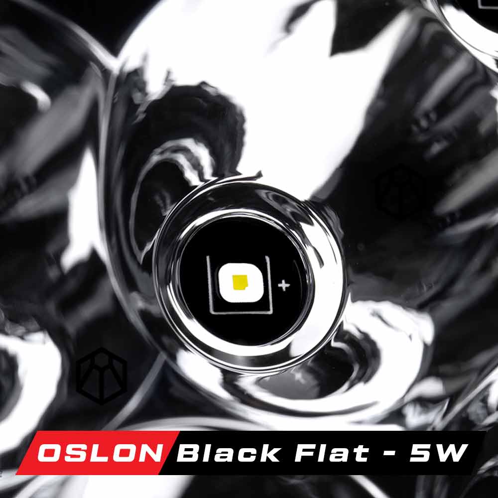 led reflector design with osram oslon black flat leds
