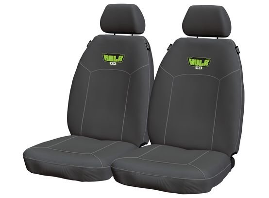 Universal Hd Canvas Seat Cover - Grey Fronts